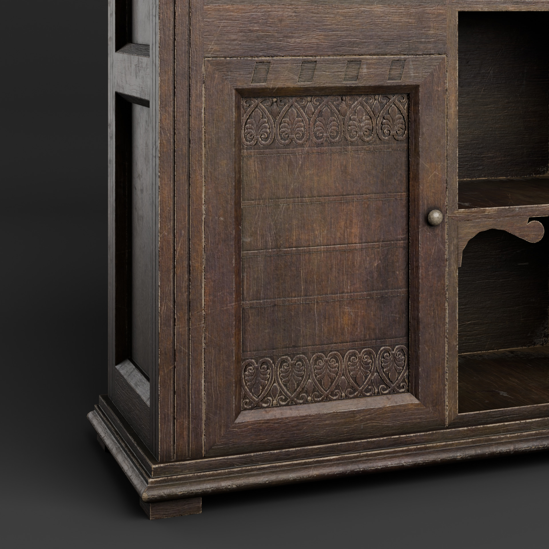 Old furniture 02 Low-poly 3D model_6