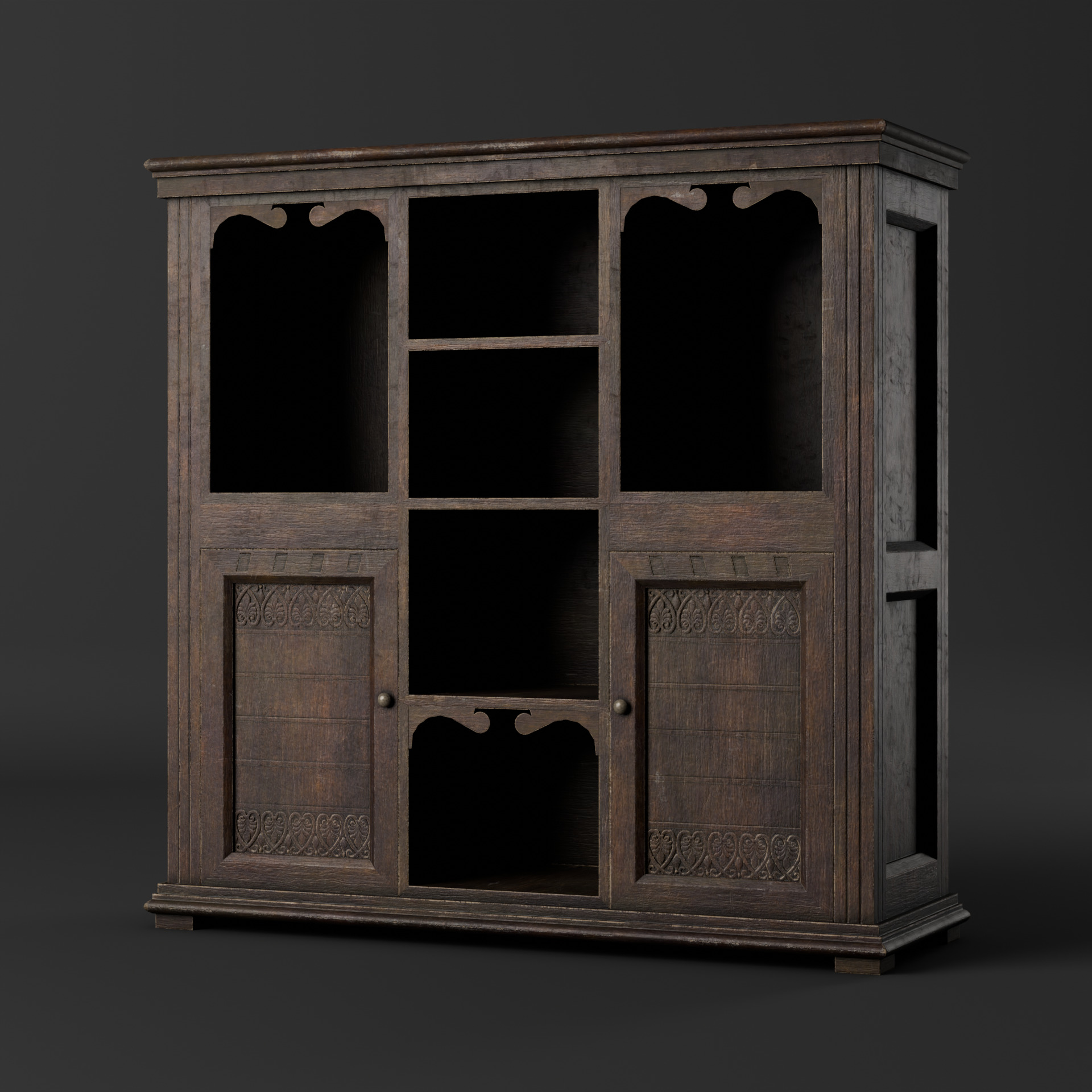 Old furniture 02 Low-poly 3D model_3