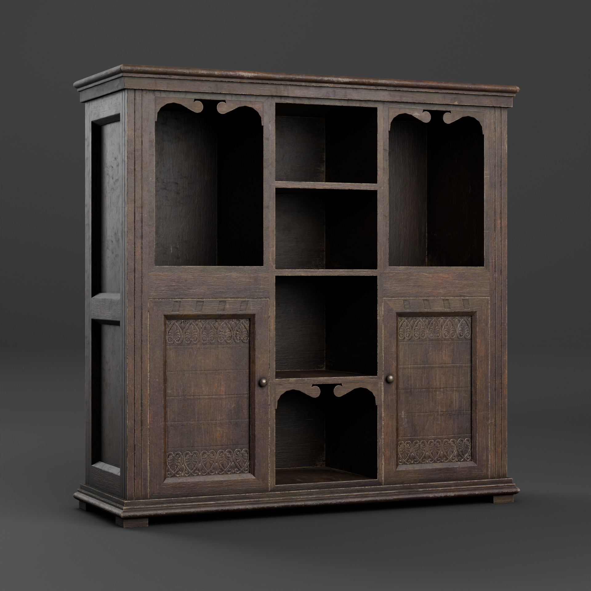 Old furniture 02 Low-poly 3D model_1