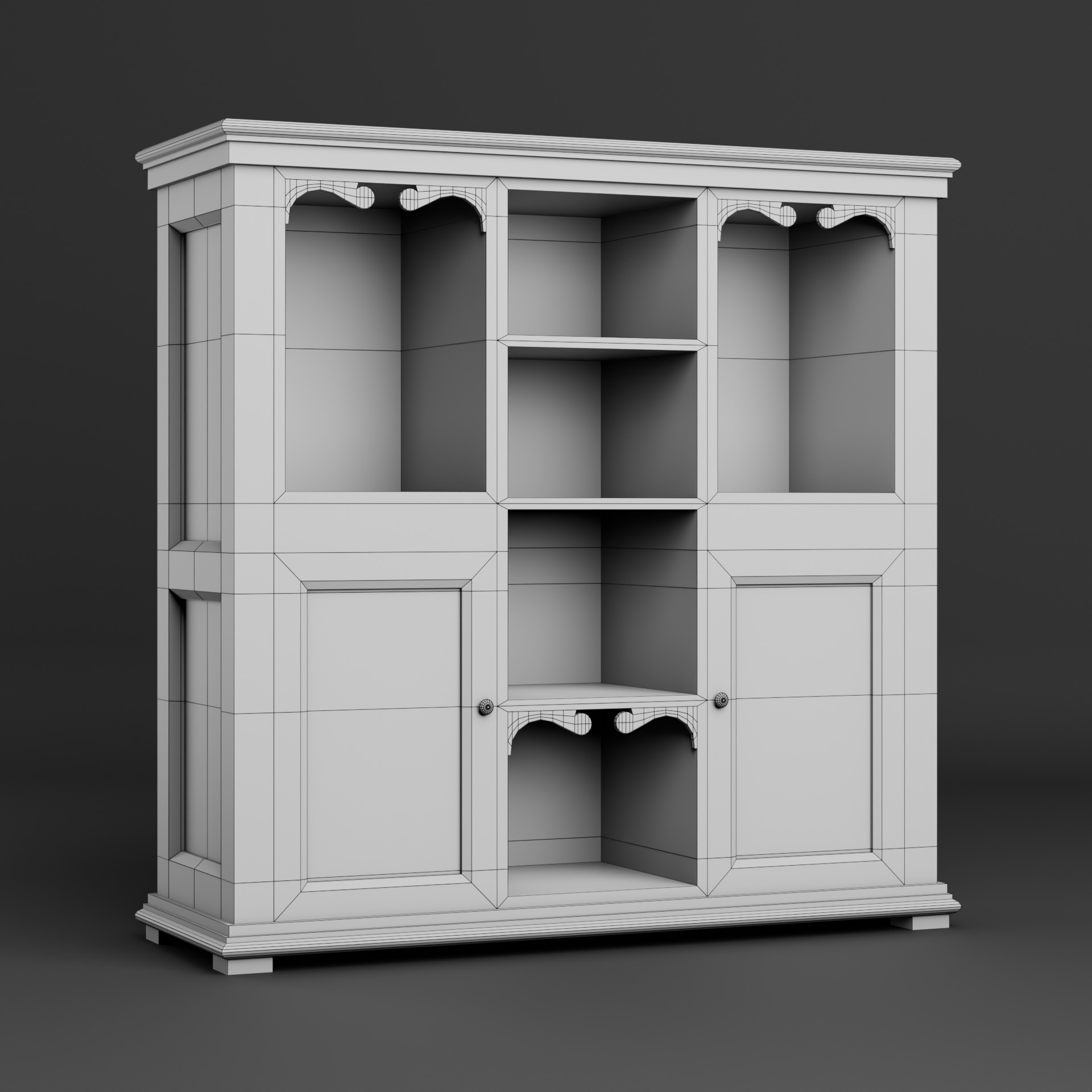 Old furniture 02 Low-poly 3D model_9