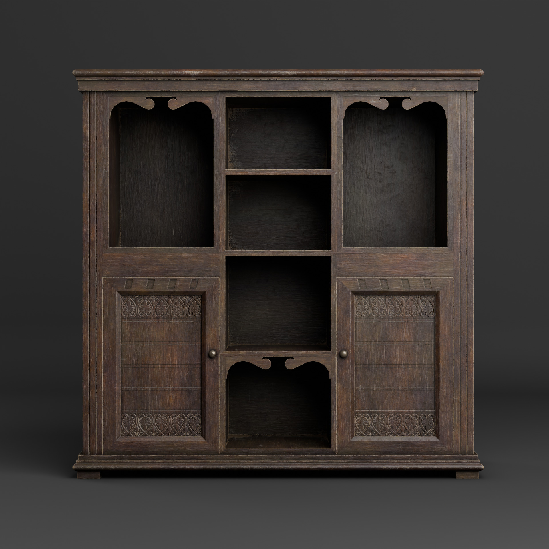 Old furniture 02 Low-poly 3D model_2
