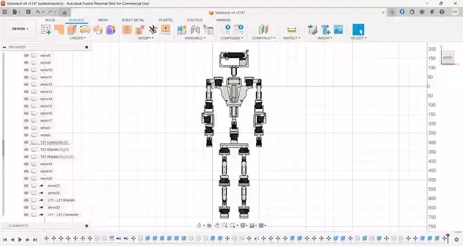 Humanoid Robot Nova Full Body  3D print model
