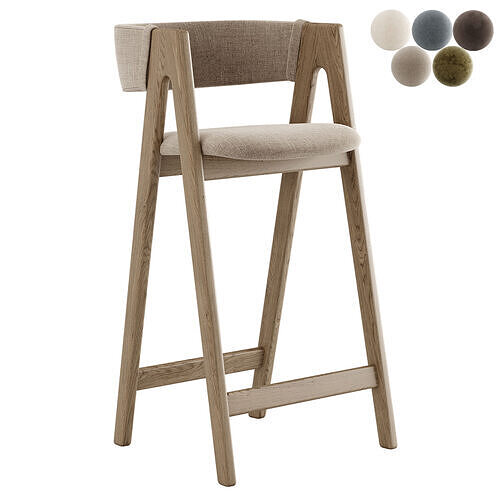 Bar stool PYCH beech 3D model