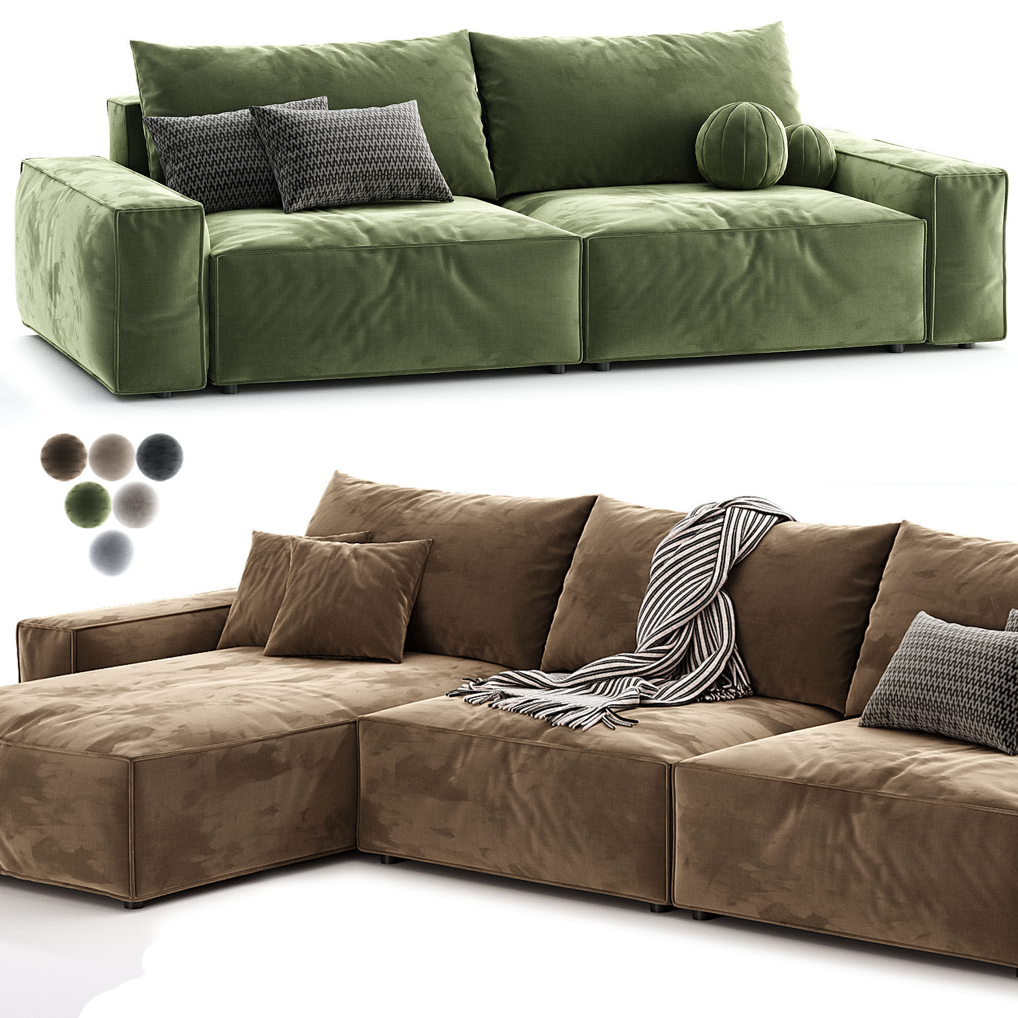 Casa Chaise Lounge Sofa 3D model_5