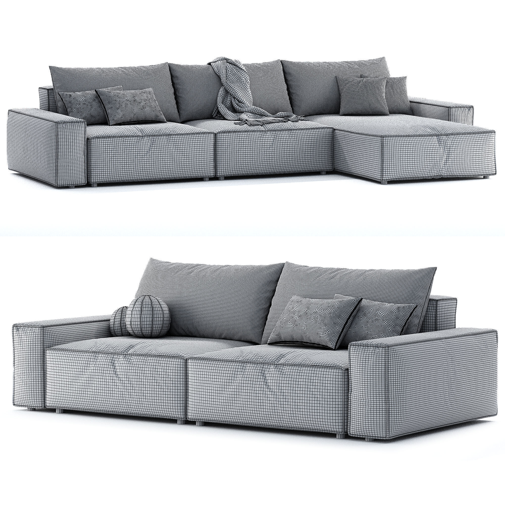 Casa Chaise Lounge Sofa 3D model_6