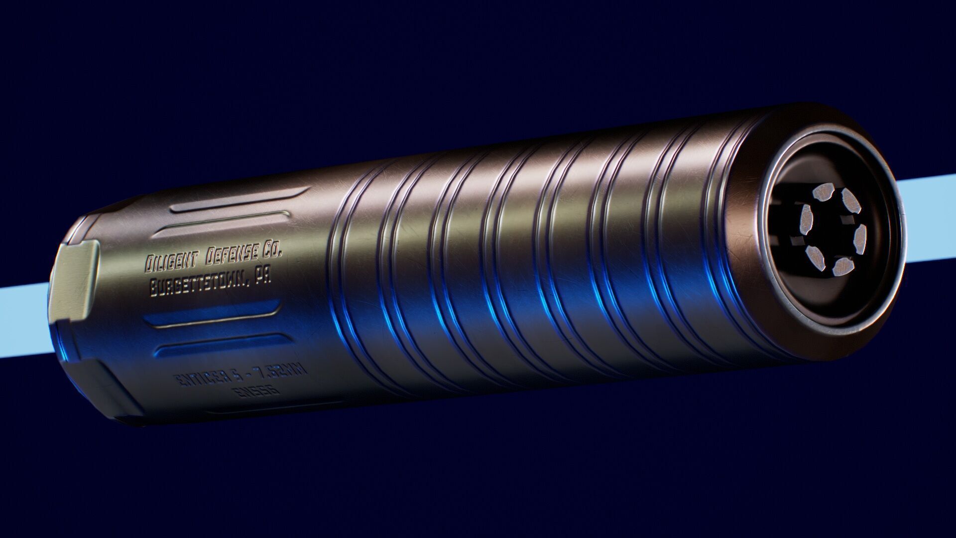 Diligent Defense Enticer S and L Low-poly 3D model_4