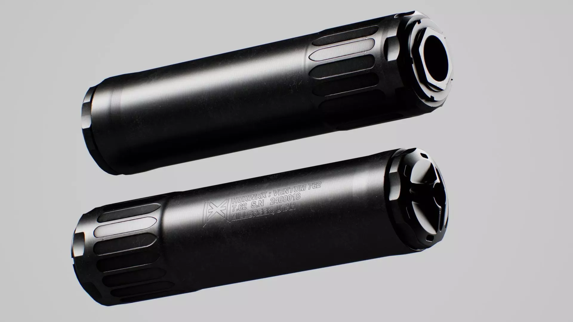 HUX Ventum 762 Suppressor Low-poly 3D model_0