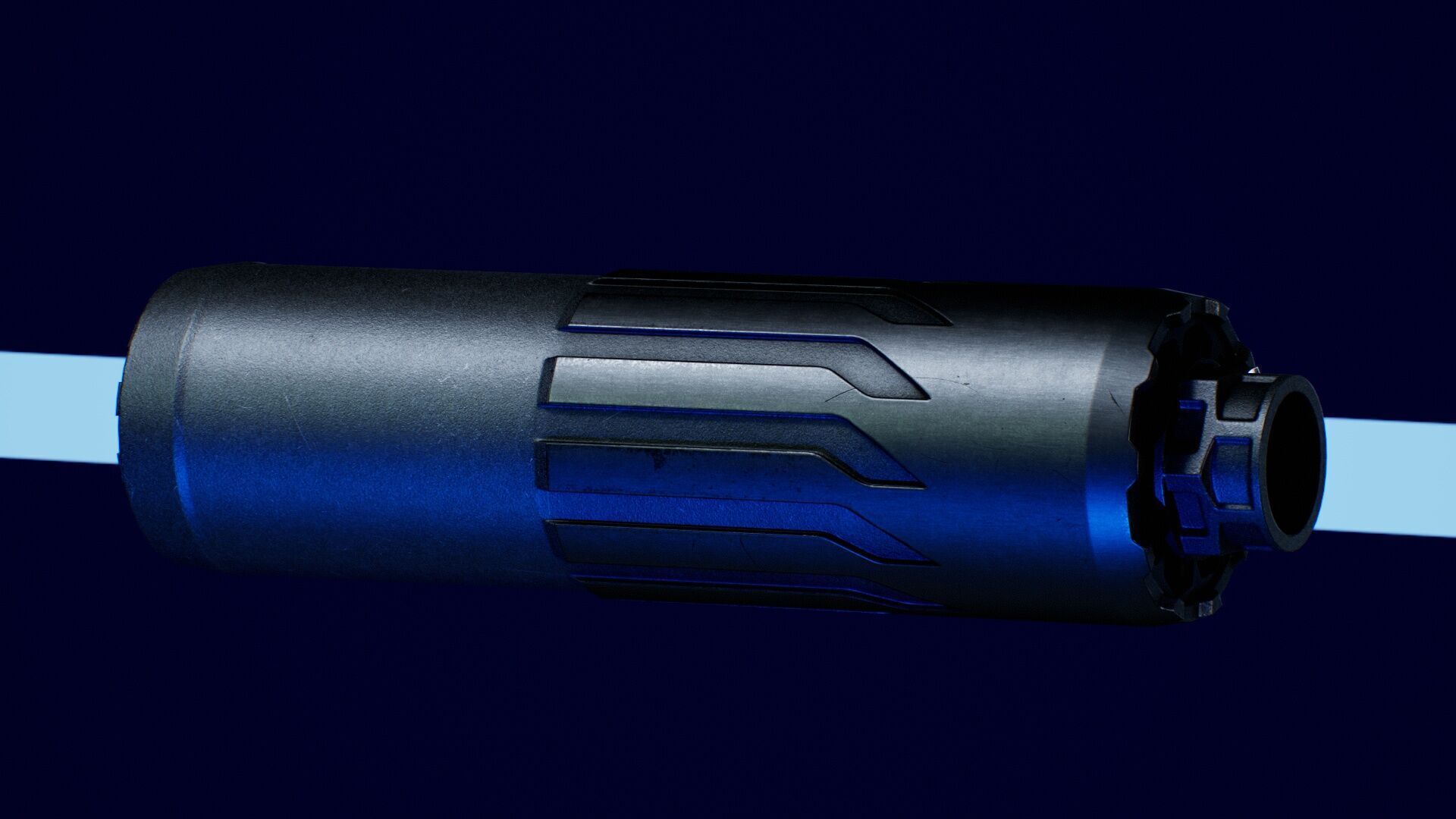 HUX Ventum 762 Suppressor Low-poly 3D model_5