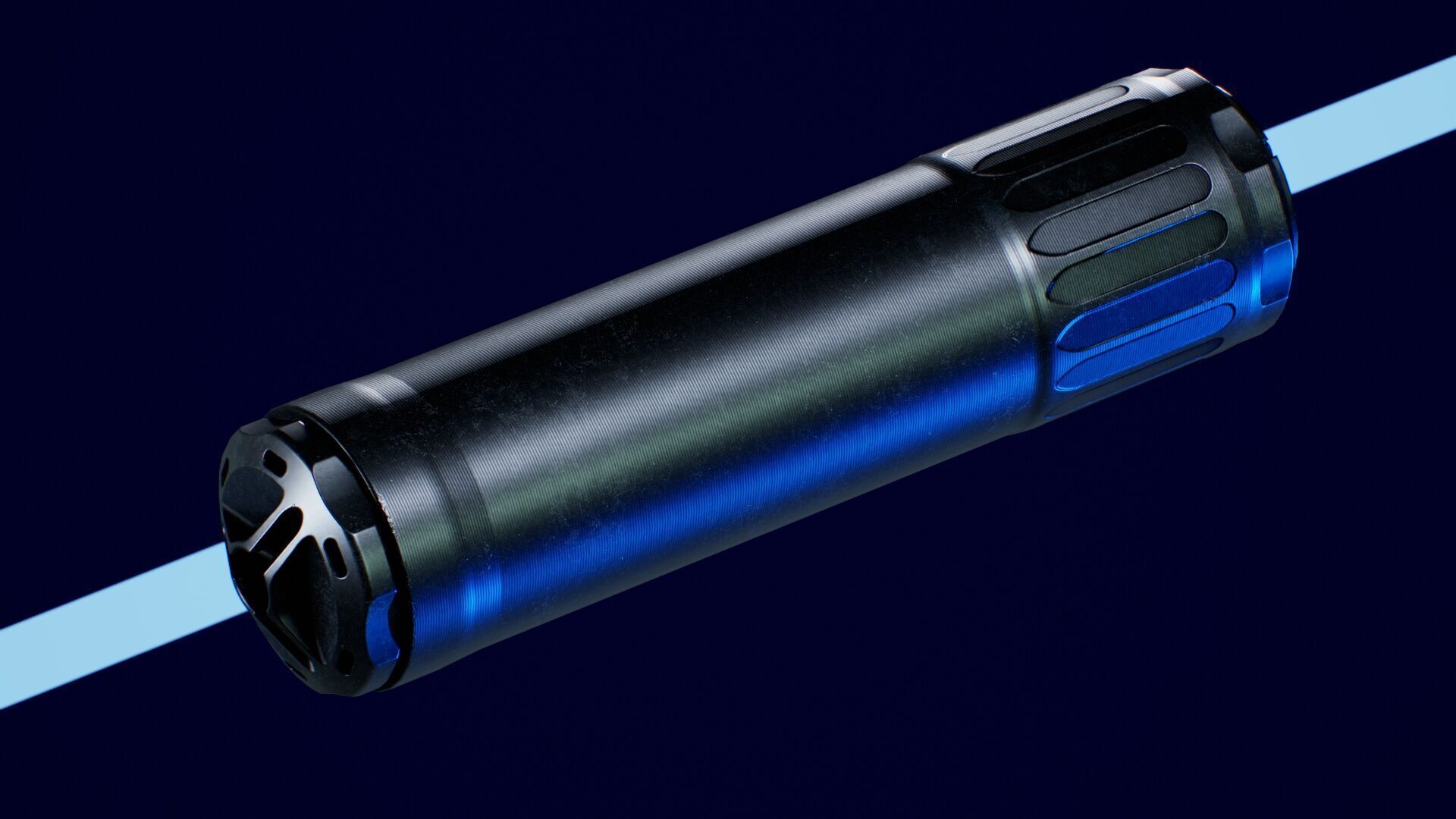 HUX Ventum 762 Suppressor Low-poly 3D model_8