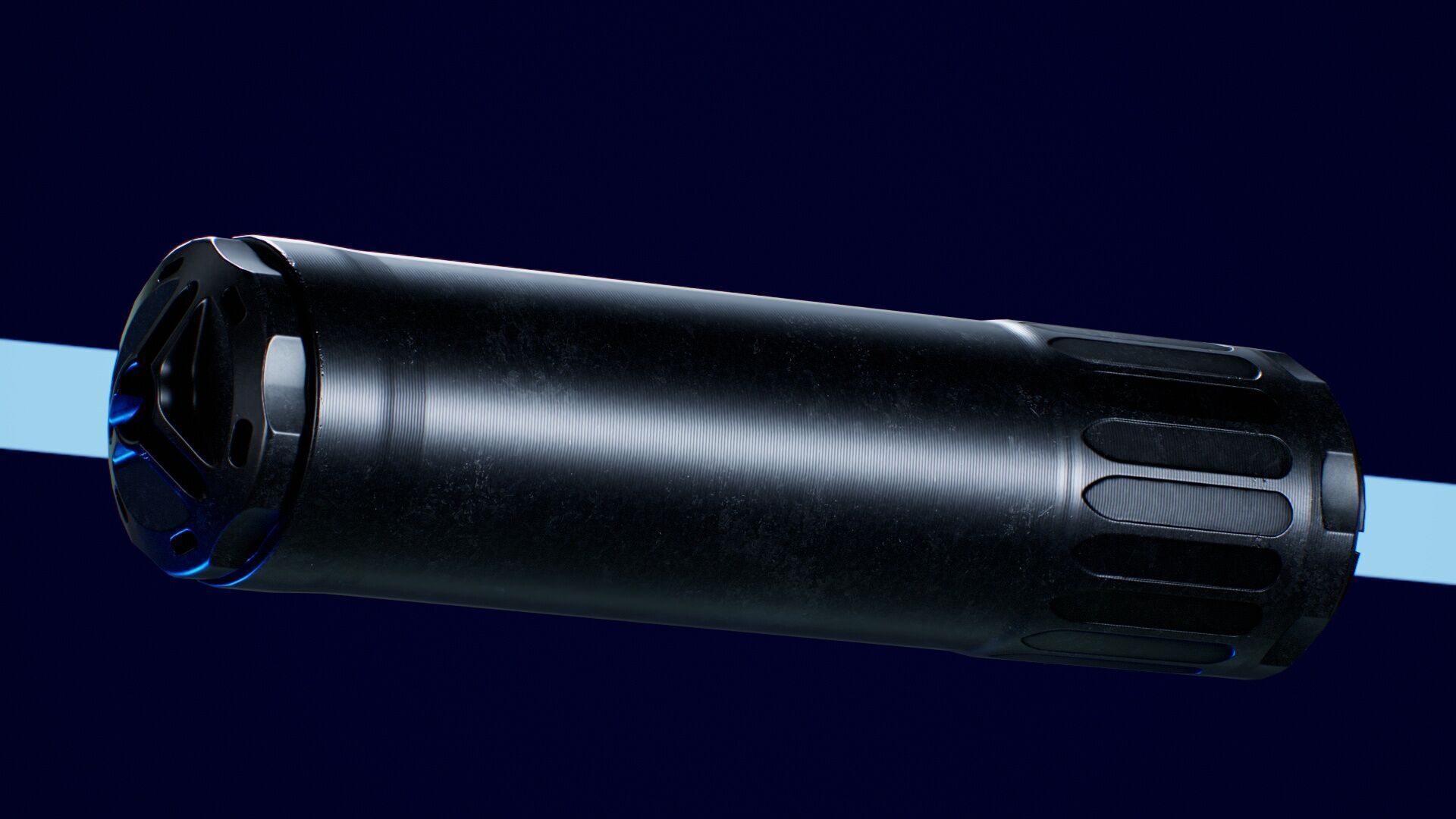 HUX Ventum 762 Suppressor Low-poly 3D model_7