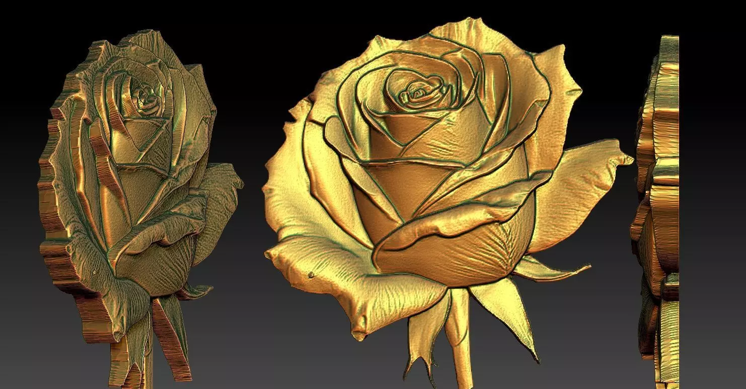 13 Rose CNC Relief Model 3D print model