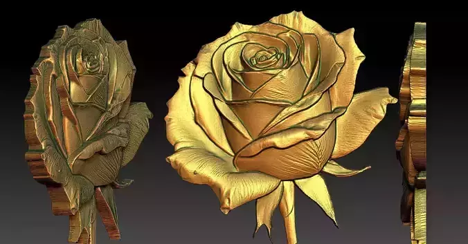 13 Rose CNC Relief Model