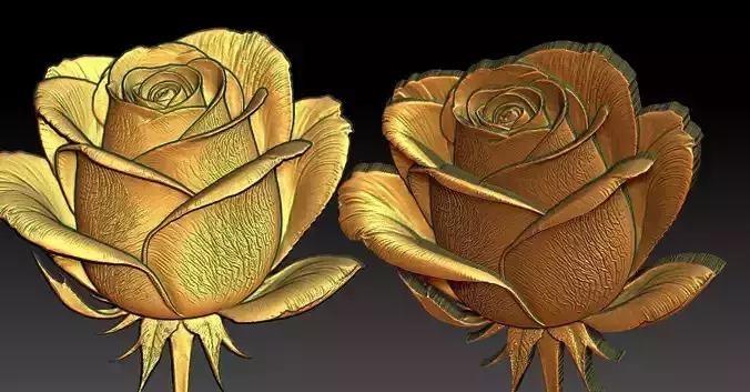 14 Rose CNC Relief Model 3D print model