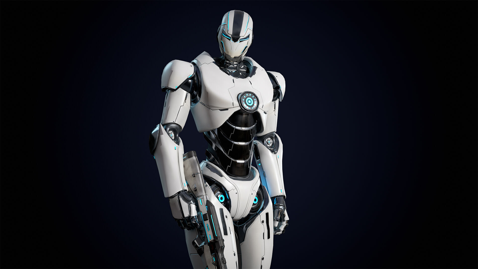 Robot 1 Low-poly 3D model_4
