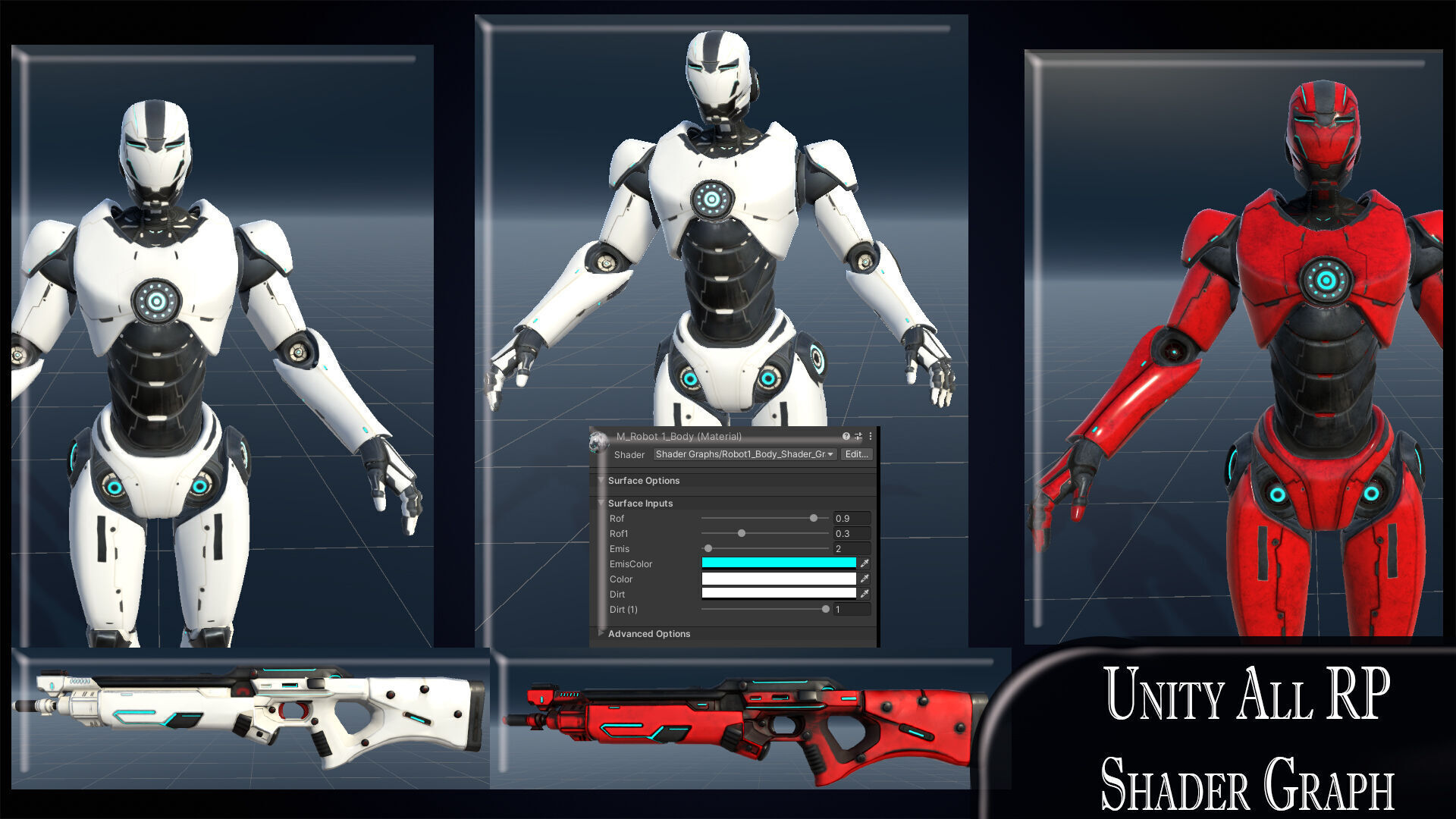 Robot 1 Low-poly 3D model_12