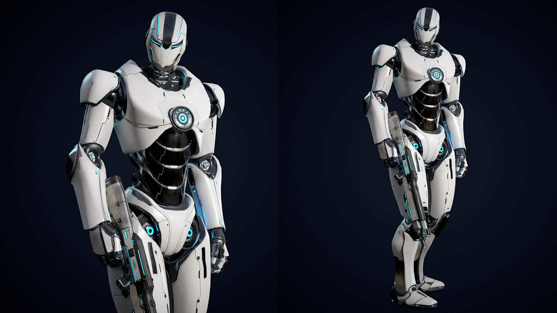 Robot 1 Low-poly 3D model_5