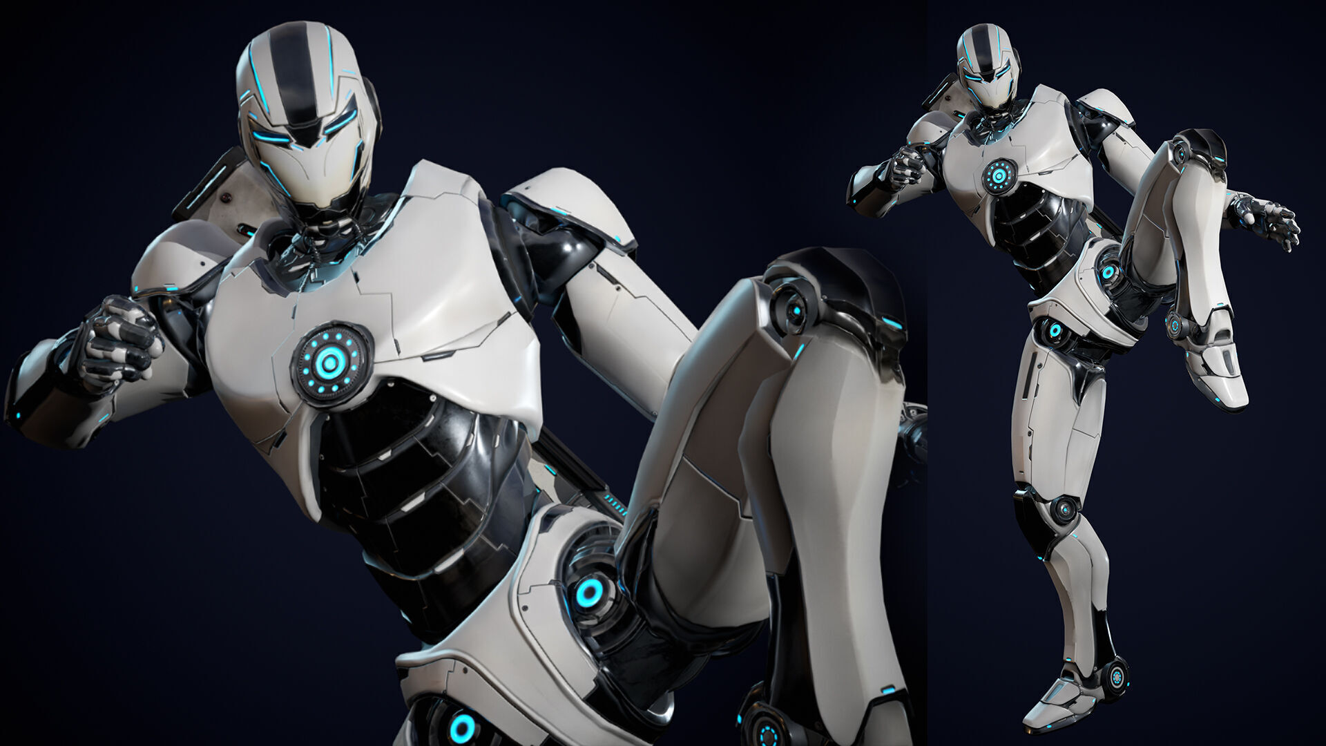 Robot 1 Low-poly 3D model_8