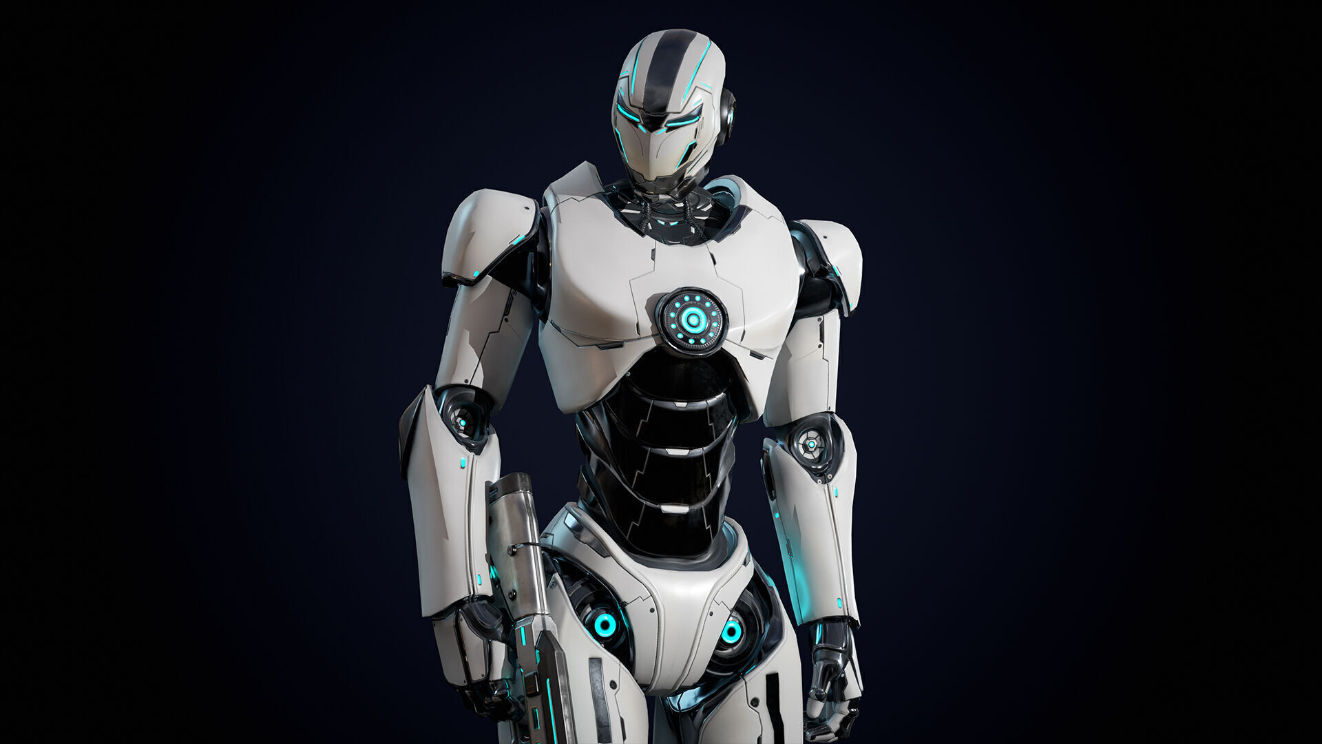 Robot 1 Low-poly 3D model_3