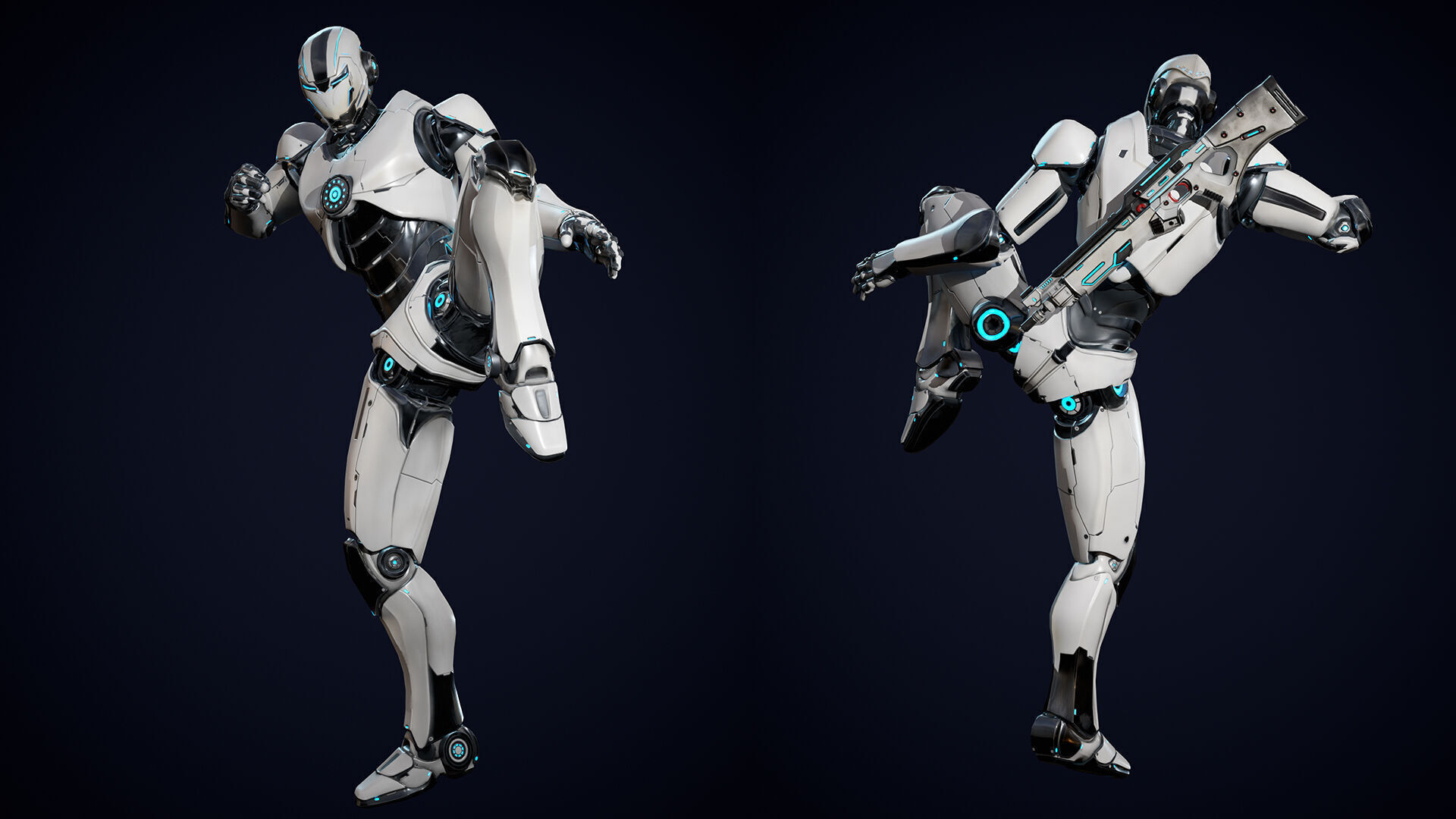Robot 1 Low-poly 3D model_9
