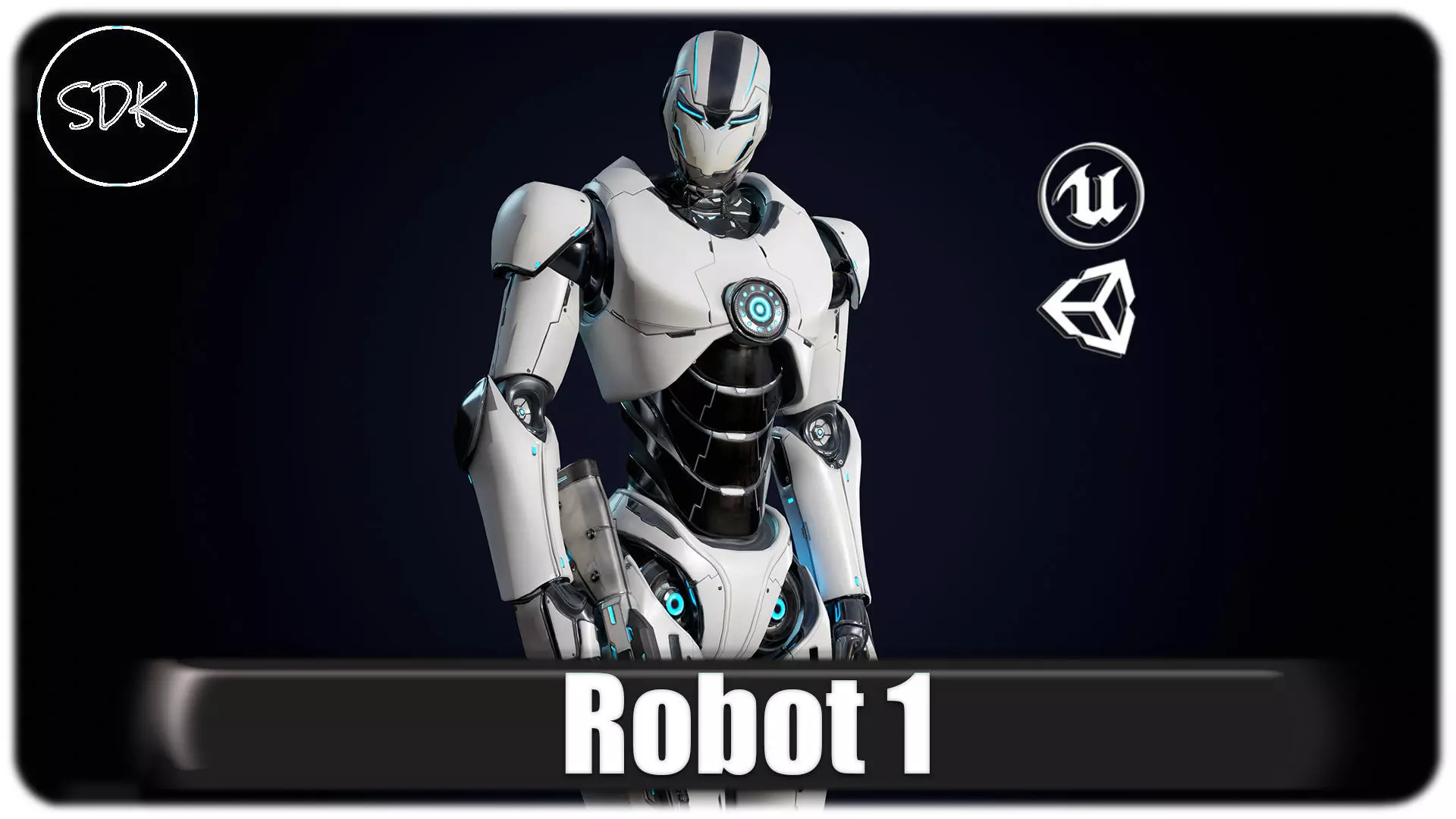 Robot 1 Low-poly 3D model_0