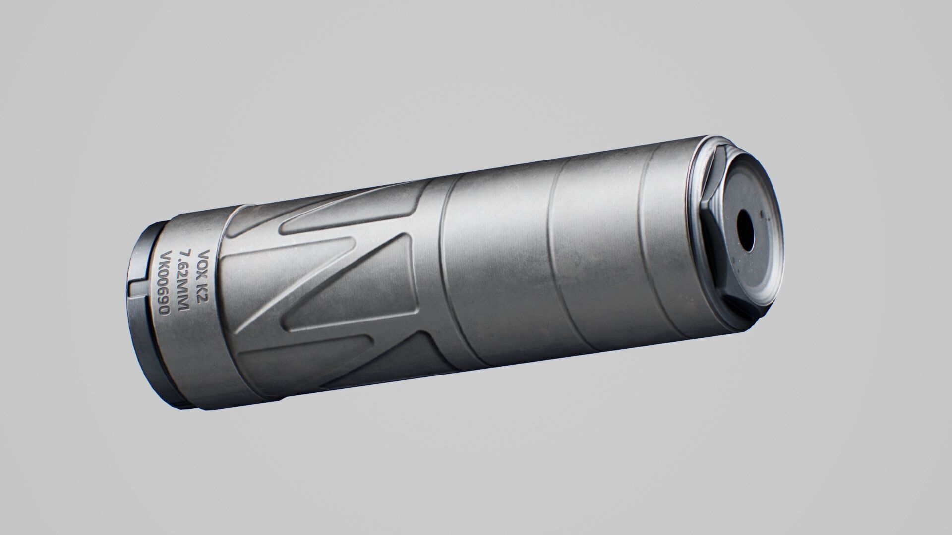 Energetic Armament Vox K2 Suppressor Low-poly 3D model_1