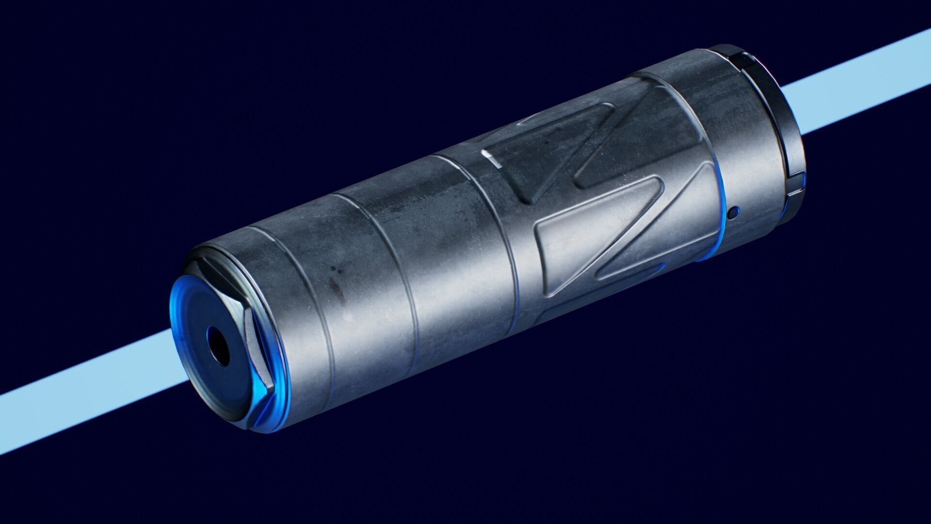 Energetic Armament Vox K2 Suppressor Low-poly 3D model_12