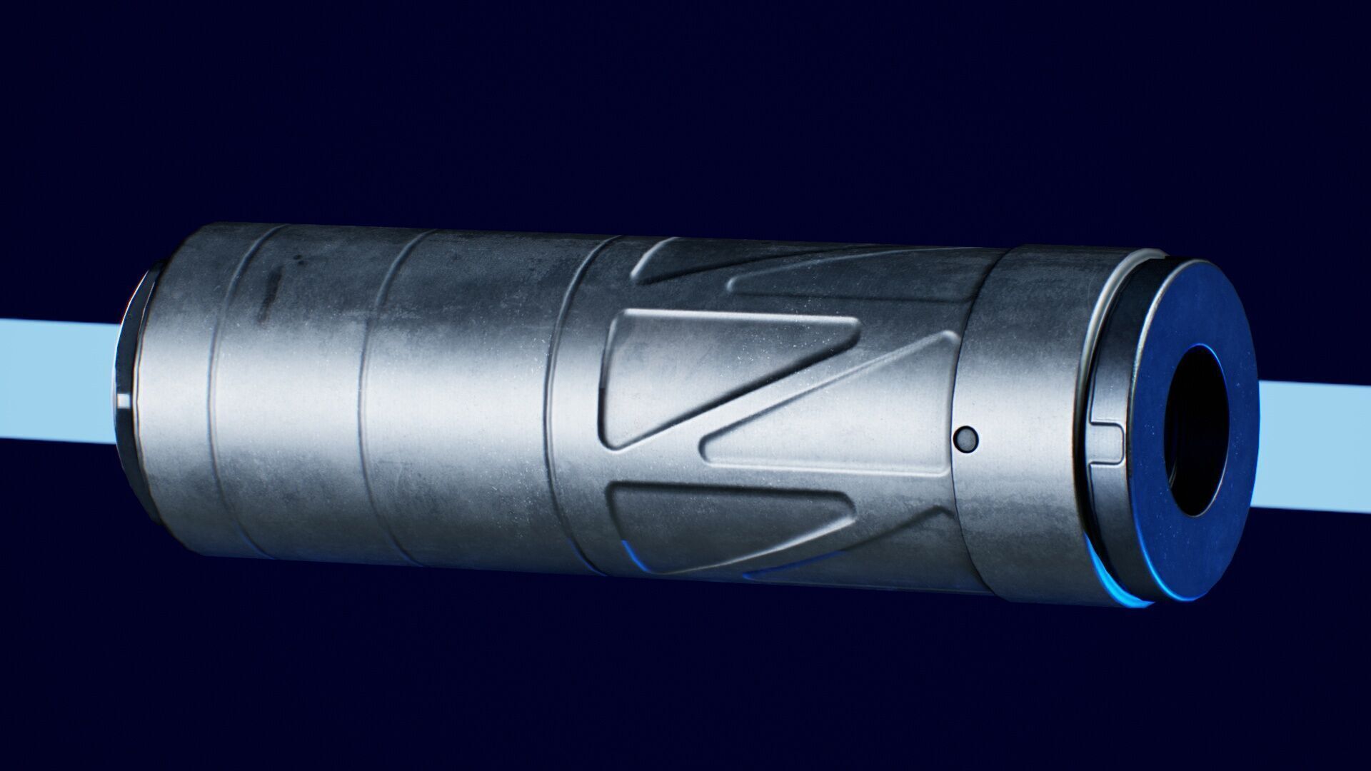 Energetic Armament Vox K2 Suppressor Low-poly 3D model_10