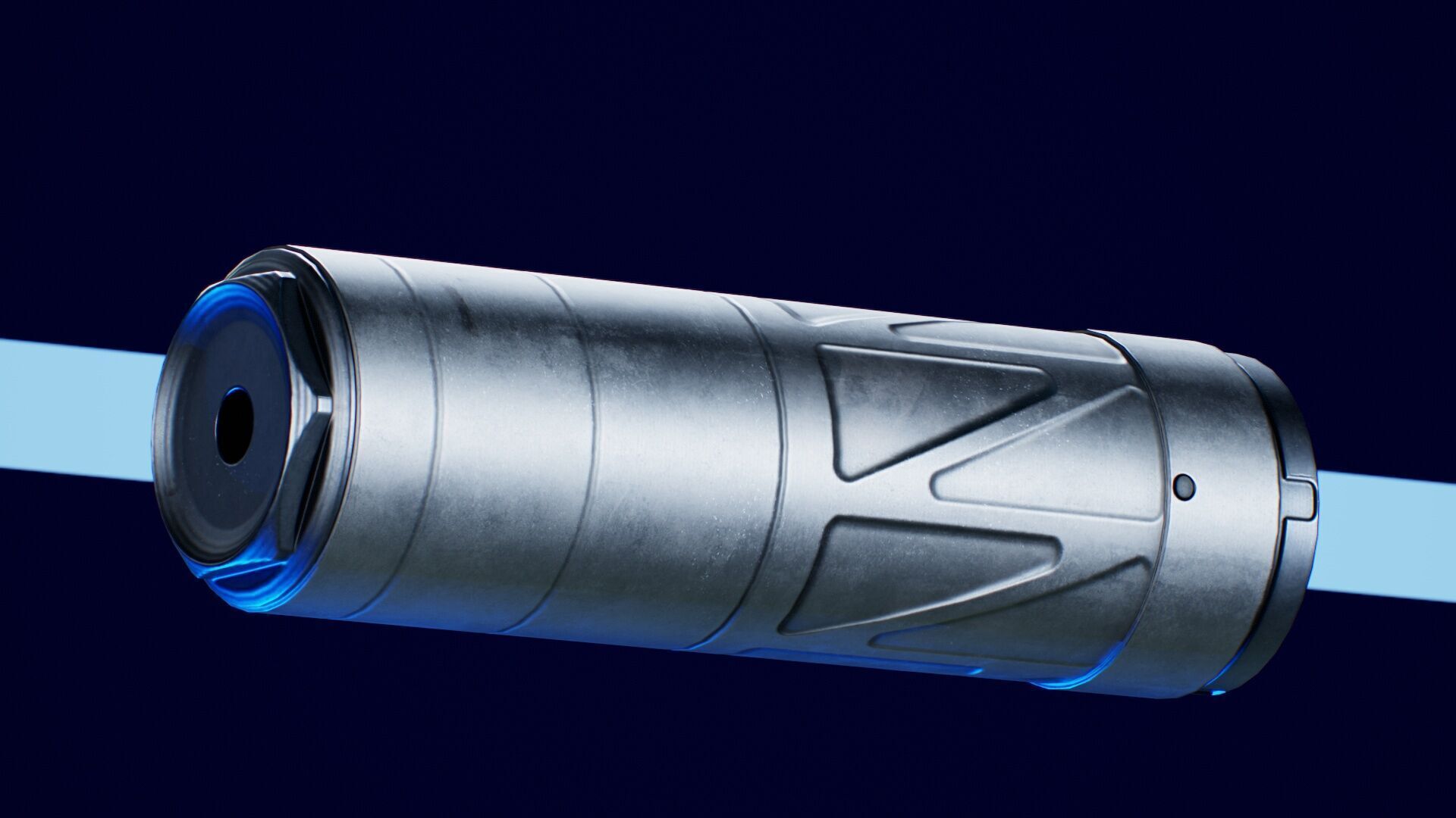 Energetic Armament Vox K2 Suppressor Low-poly 3D model_11