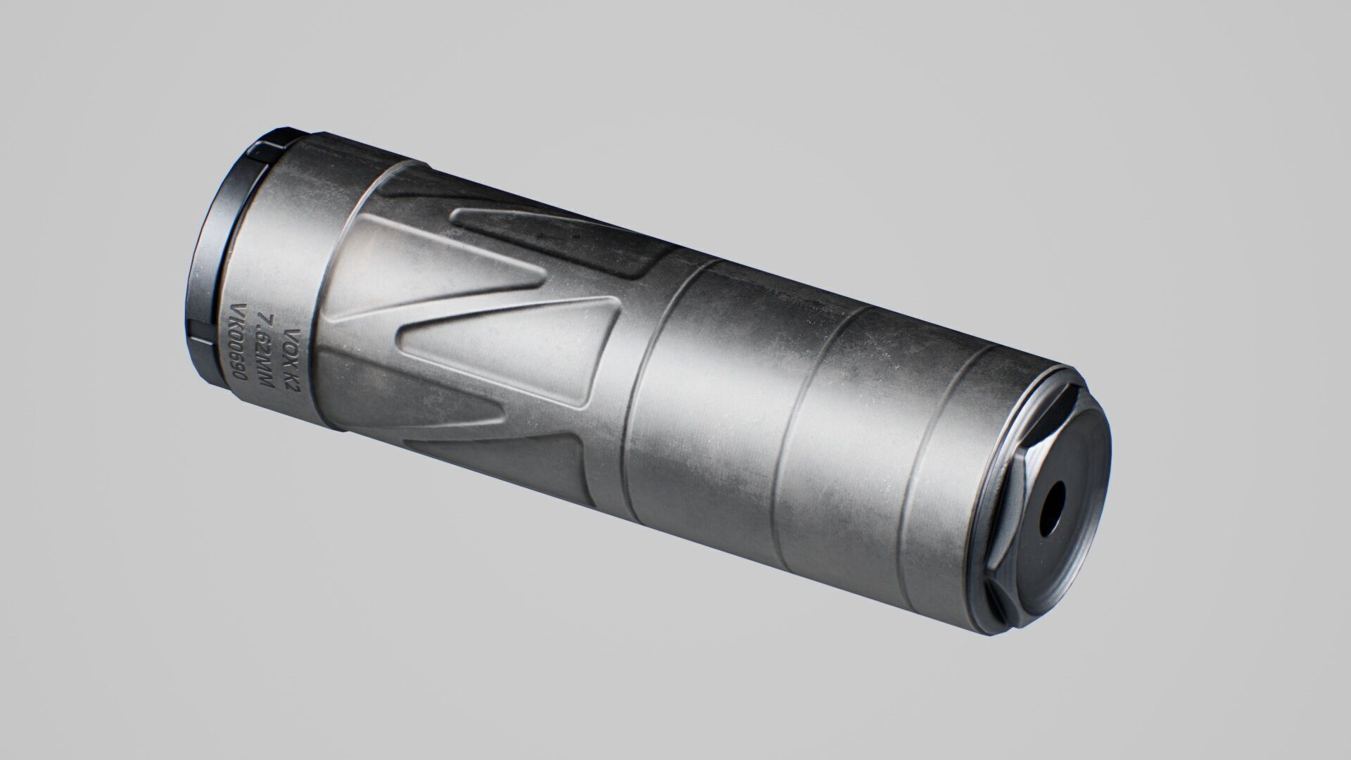 Energetic Armament Vox K2 Suppressor Low-poly 3D model_2