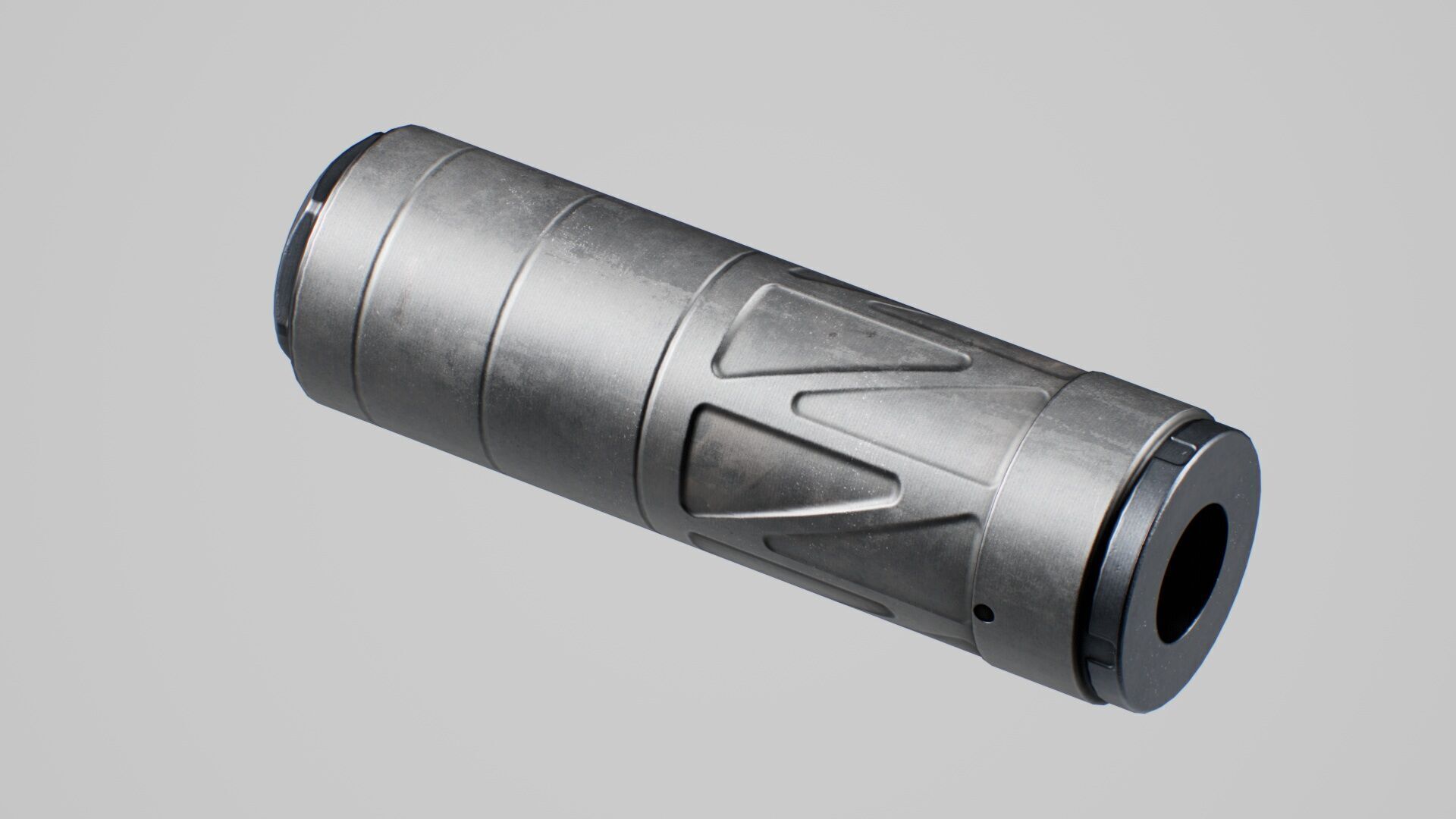 Energetic Armament Vox K2 Suppressor Low-poly 3D model_3
