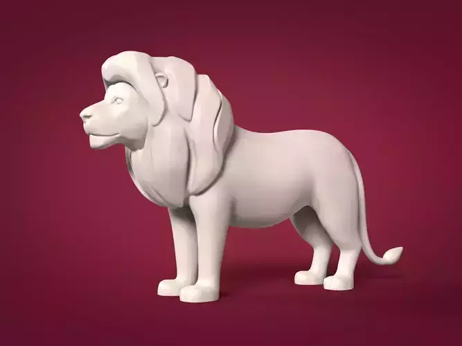 Lion Statue -Figurine Base Mesh 