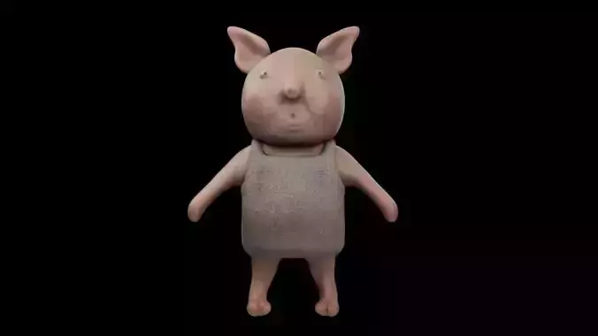 A creepy pig character