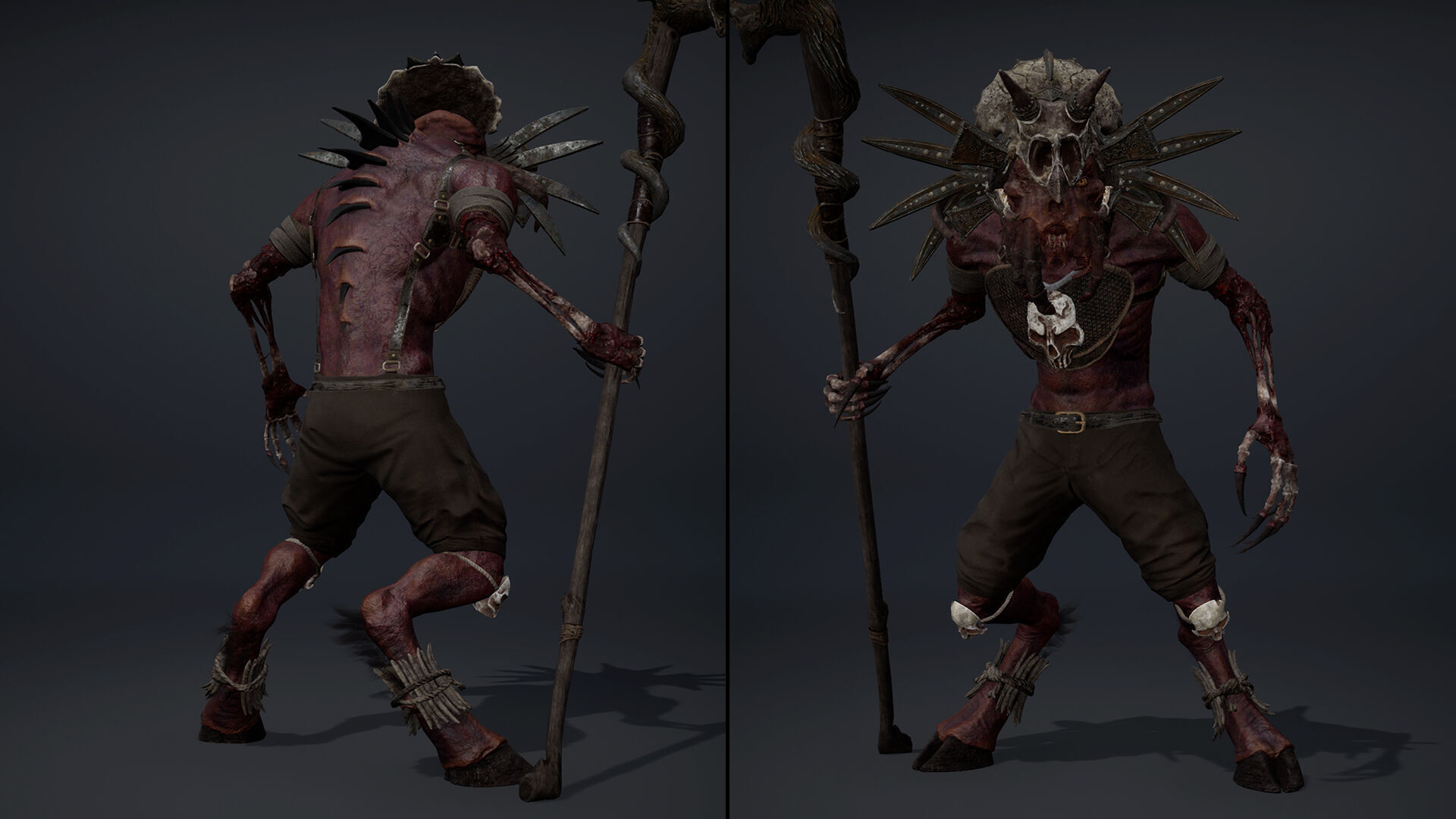 Obsidian Mage Damaged Low-poly 3D model_18