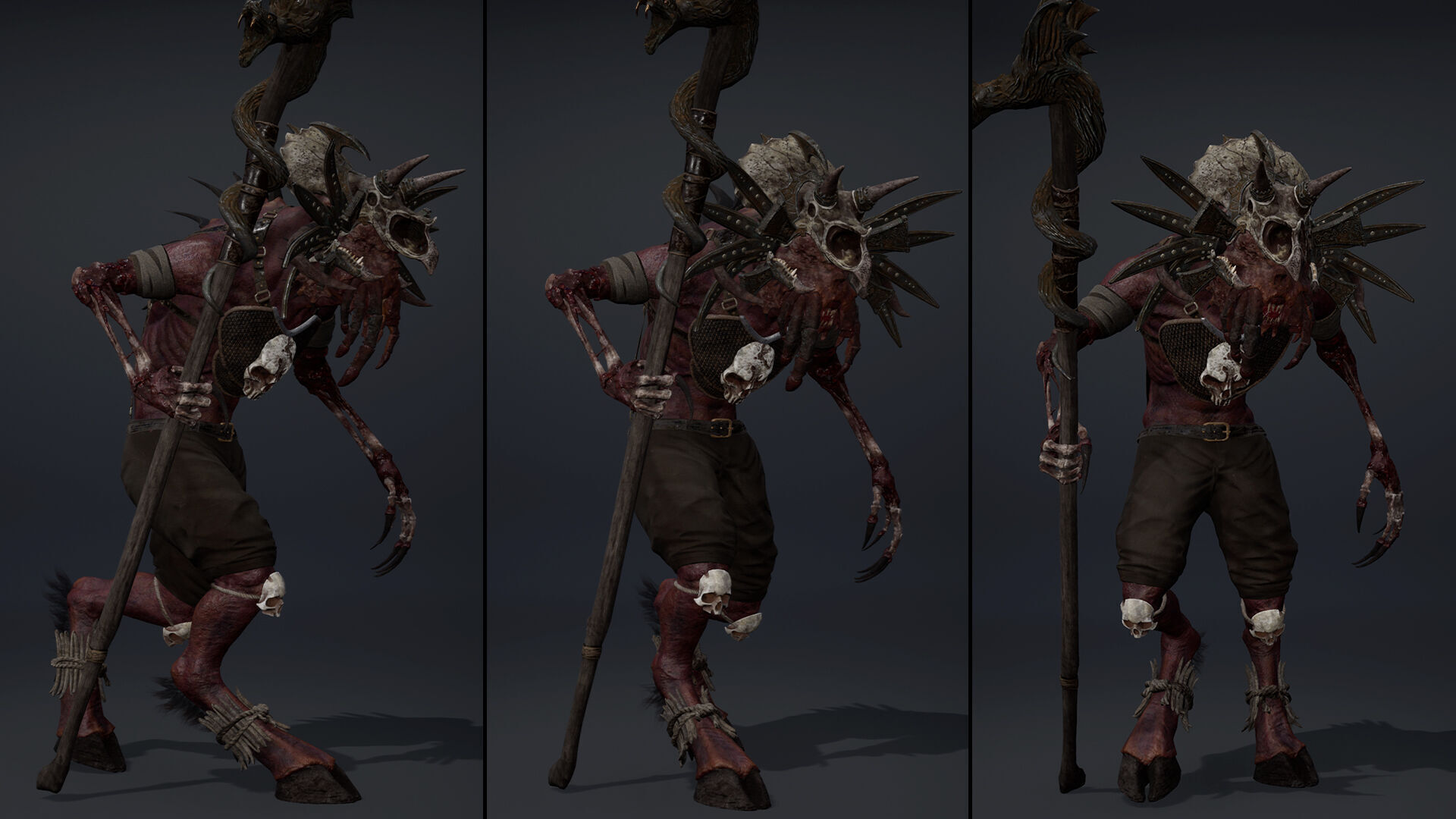 Obsidian Mage Damaged Low-poly 3D model_14