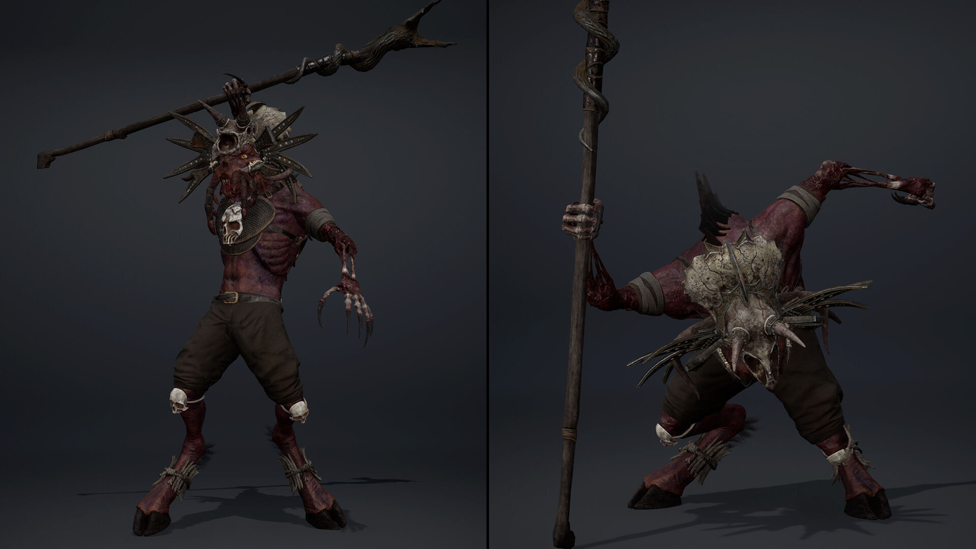 Obsidian Mage Damaged Low-poly 3D model_9