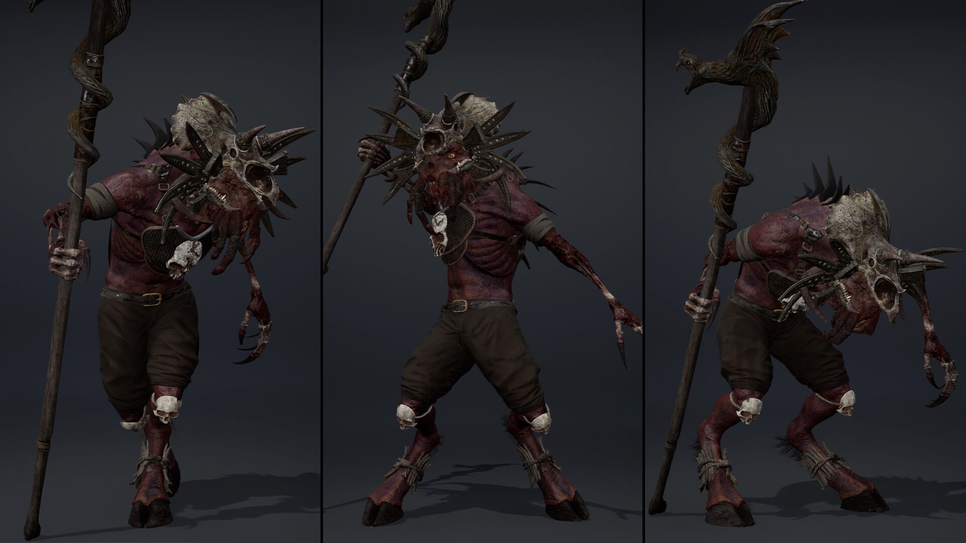 Obsidian Mage Damaged Low-poly 3D model_13