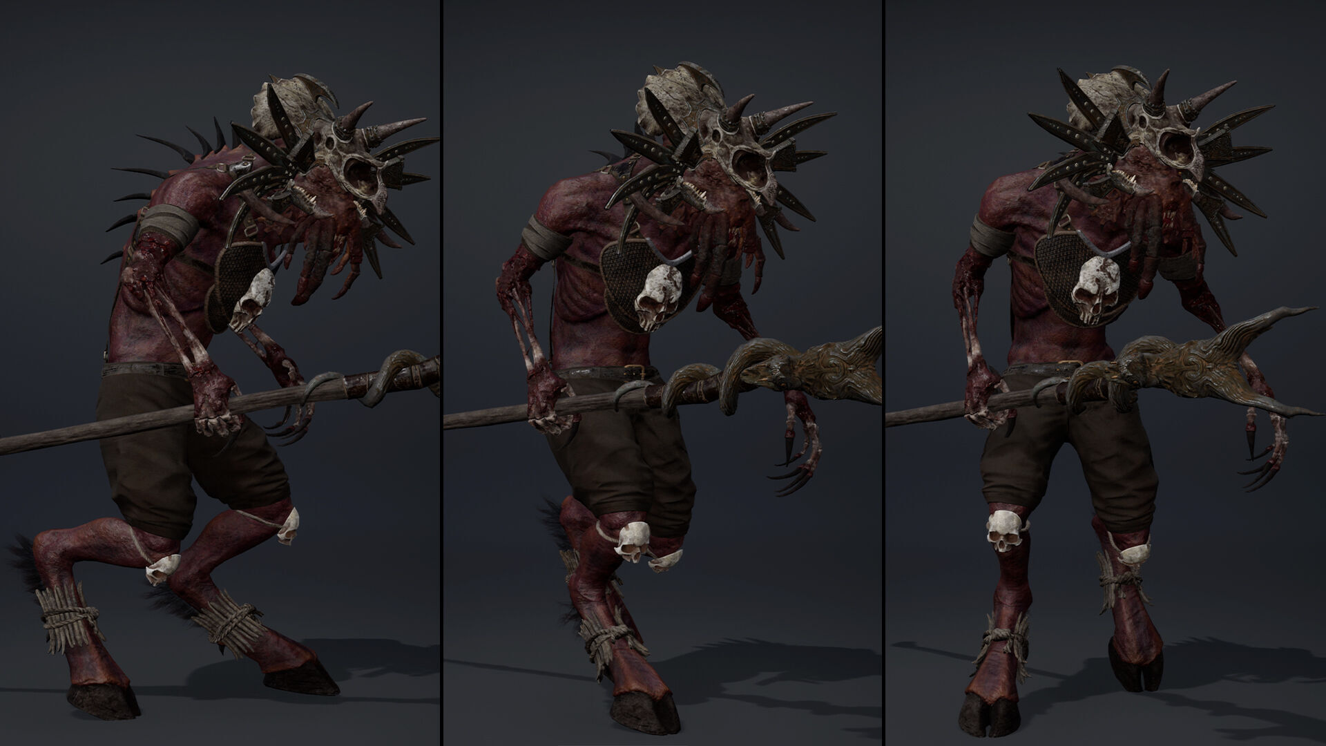 Obsidian Mage Damaged Low-poly 3D model_12