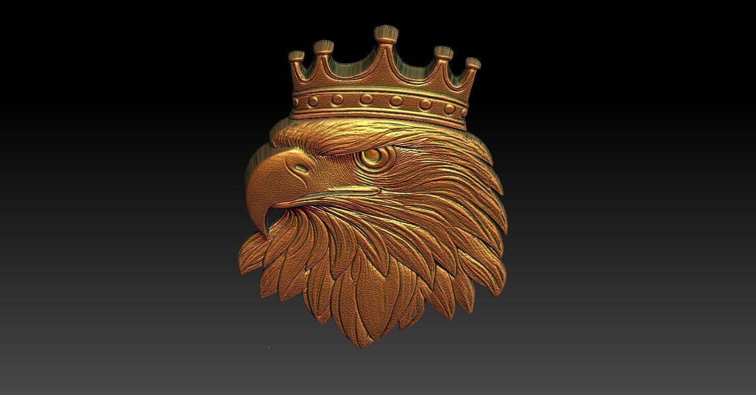1 king eagle CNC Relief Model 3D print model_5