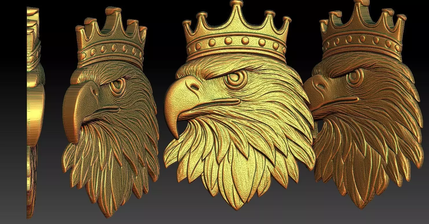 1 king eagle CNC Relief Model 3D print model_0
