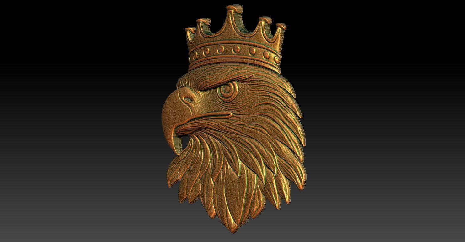 1 king eagle CNC Relief Model 3D print model_3