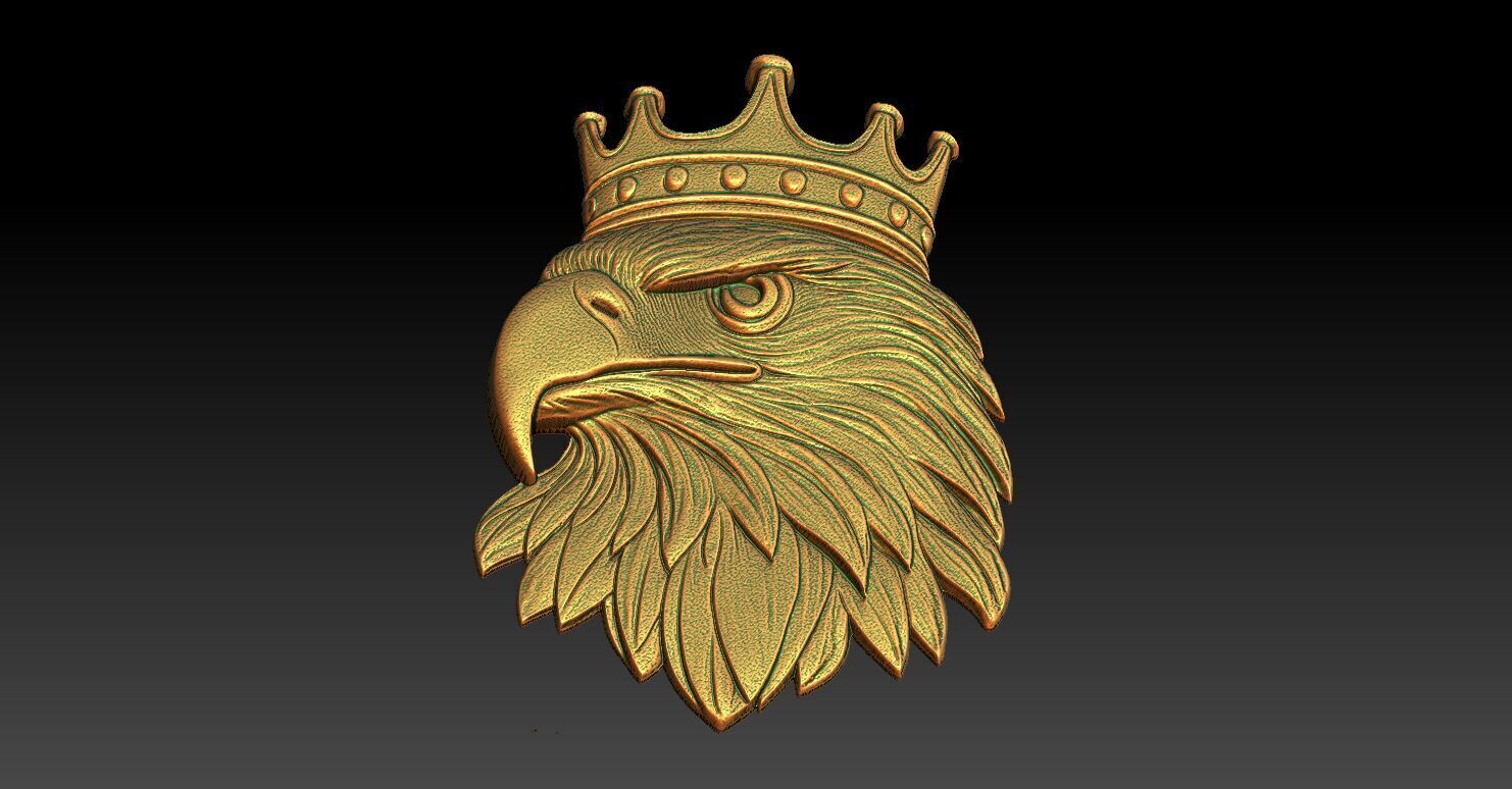 1 king eagle CNC Relief Model 3D print model_4
