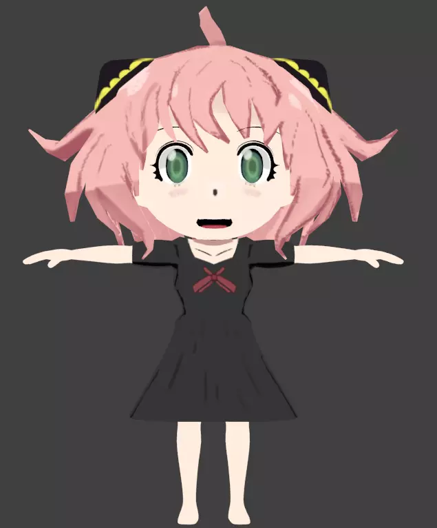 Anya Forger from Spy x Family Low-poly 3D model_0