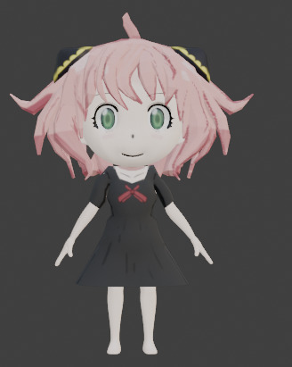 Anya Forger from Spy x Family Low-poly 3D model_1