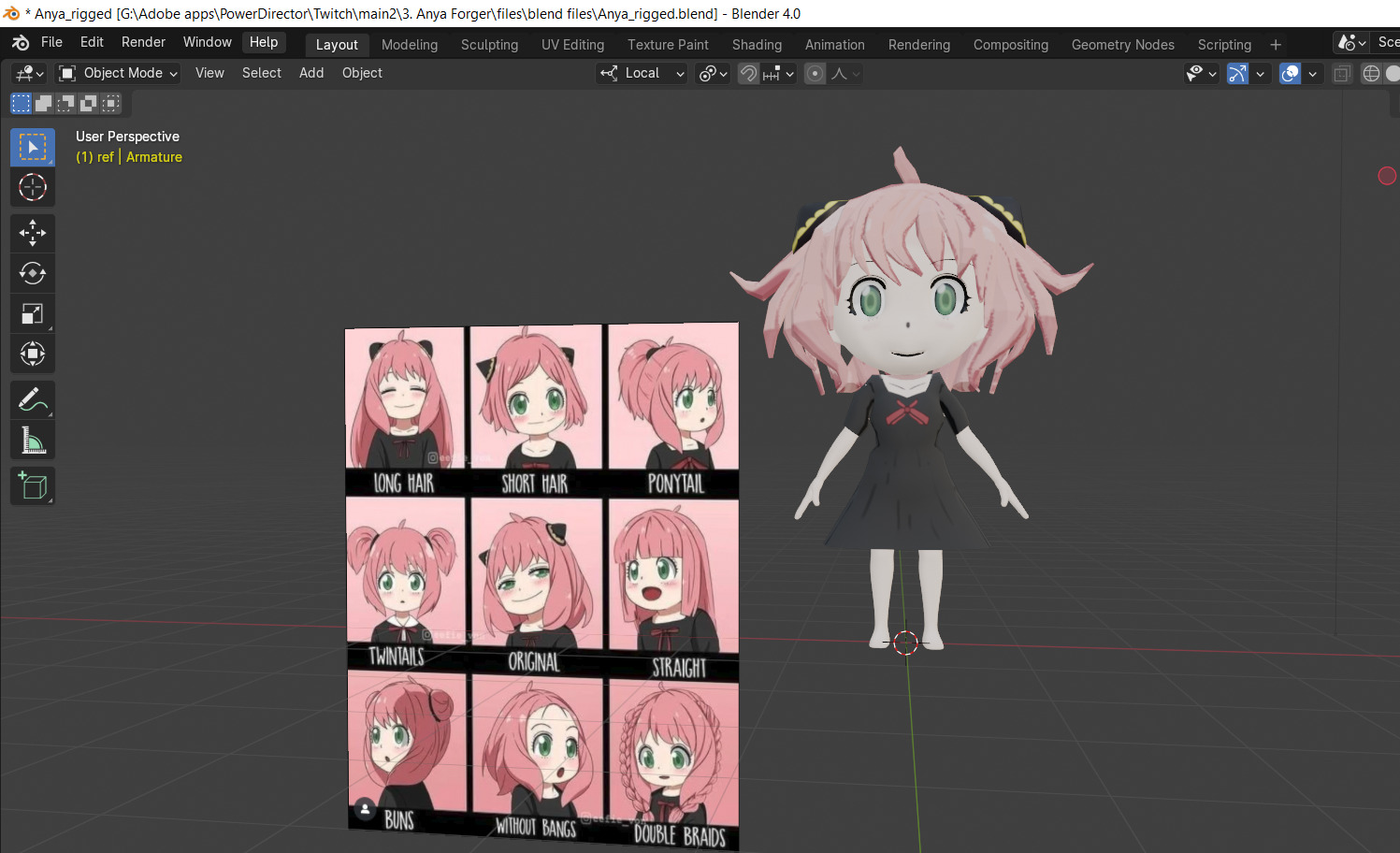 Anya Forger from Spy x Family Low-poly 3D model_2