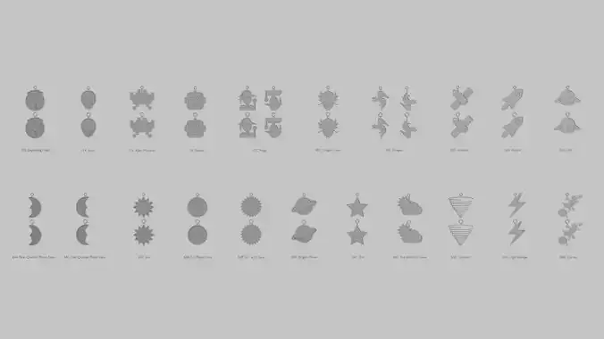 Space Oddities STL Pendant Set