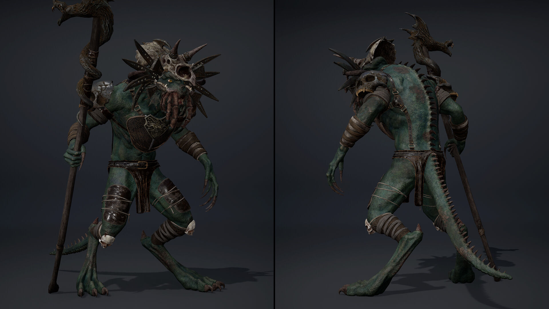 Obsidianwing Mage Arm1 Brutal Low-poly 3D model_5