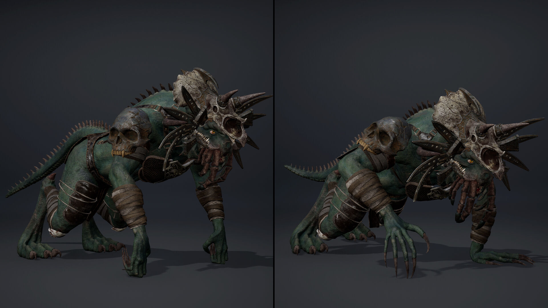 Obsidianwing Mage Arm1 Brutal Low-poly 3D model_9