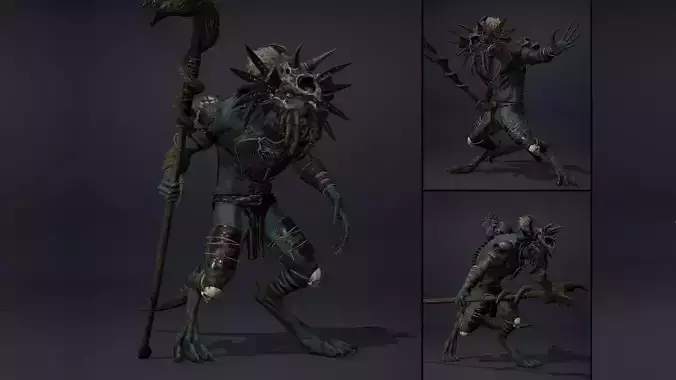 Obsidianwing Mage Arm1 Brutal Low-poly 3D model Obsidianwing Mage Arm1 Brutal Low-poly 3D model