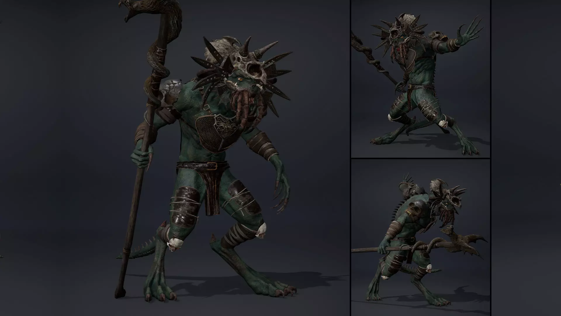 Obsidianwing Mage Arm1 Brutal Low-poly 3D model_0