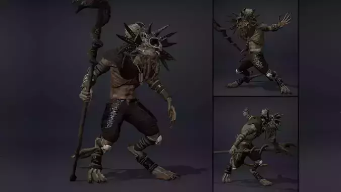 Obsidian Mage Arm1 Low-poly 3D model